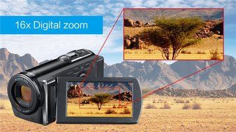 Sereer HDV-106 FHD 1080P Digital Video Camera Camcorder 20MP 3 Inch Screen External Battery Support SD Card to... N3