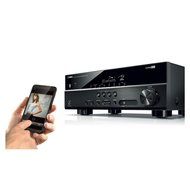 Yamaha RX-V381 5.1-Channel AV Receiver With Bluetooth/HDCP2.2 and Polk TSi100 Bookshelf Speakers - Pair (Cherry) N4
