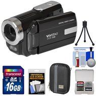 Vivitar DVR-508 HD Digital Video Camera Camcorder (Black) with 16GB Card + Case + Tripod + Kit