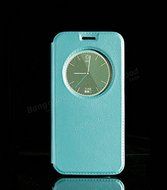 Pink Lizard YIKADENG Round Window Display Smart View Flip PU Leather Case For Samsung S6 Edge N2