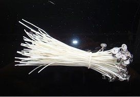 Mr.Garden 3" Long - 100 Pcs Low Smoke Waxed Wicks For DIY Candle Making N2