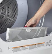 GE GTX42GASJWW 27" Front Load Gas Dryer with 6.2 cu. ft. Capacity in White N2