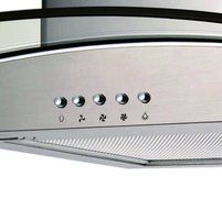 Ancona Glass Canopy 400 CFM Wall Mount Range Hood, 30-Inch