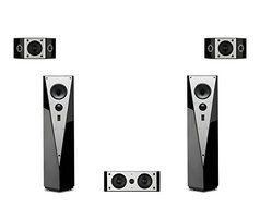 Swans T1000B-R Home Theatre Speakers, Black