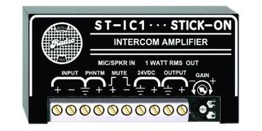 RDL ST-IC1 Intercom Amplifier with Push to Talk, 1 Input/Output and 2 Muting Control Terminals - Power Supply...