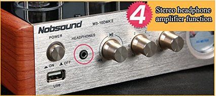 Nobsound MS-10D MKII Hybird Tube Amplifier with Bluetooth/USB/Headphone for Hifi N8