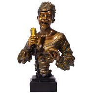 Rock &amp; Roll Vintage 1950s Era Singing Lady Rechargeable Bluetooth Speaker Statue Figurine Bust w/ SD USB Radio... N4