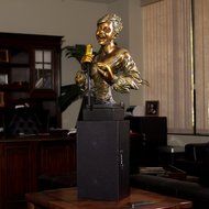 Rock &amp; Roll Vintage 1950s Era Singing Lady Rechargeable Bluetooth Speaker Statue Figurine Bust w/ SD USB Radio... N5