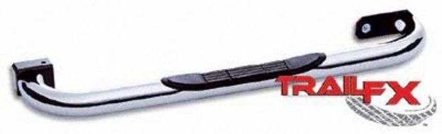 Nerf Bars: 2000-2004 Dodge Dakota quad cab; Side Bars; 3'' bars; polished stainless