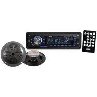 Pyle Plmrkt12bk Marine Flash Audio Player . Ipod/Iphone Compatible . Single Din . Lcd Display . Mp3, Wma . Am,...