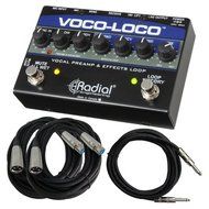 Radial Voco-Loco Effects Switcher with XLR and Instrument Cables Bundle