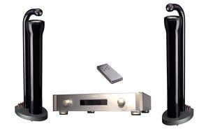 Pluto Ultimate Stereo Speaker System &amp; Wireless 24/96 HD Audio Player - Black