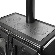 Wood Burning Cook Stove La Nordica "America Black" Cooking Stove Range N7