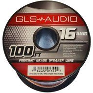 GLS Audio Premium 16 Gauge 100 Feet Speaker Wire - True 16AWG Speaker Cable 100ft Clear Jacket - High Quality...