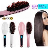 ShungHO Hair Straightener Comb Pro Automatic LCD Temperature Control Paddle Brush N3