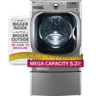 LG Titan Laundry Pair - MEGA CAPACITY - *Graphite Steel* Washer, GAS Dryer and Pedestal Package! WM8000HVA, DLGX8001V... N7