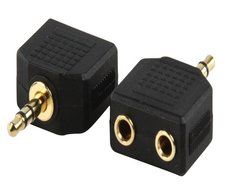 ANRANK AK35235SS 3.5mm Stereo Plug to 2 x 3.5mm Stereo Jack Splitter Adaptor Audio Adapter Connector (Gold Plated...