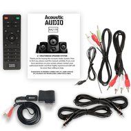Acoustic Audio AA2170 Home 2.1 Speaker System with Bluetooth FM Tuner USB Multimedia and 2 Ext. Cables N2