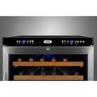 Summit : SWC530LBI 24 Under-Counter Dual Zone Wine Cellar with 46-Bottle Capacity N2