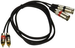 Seismic Audio - SAXFRM-2x5 - Dual XLR Male to Dual RCA Male 5' Patch Cable