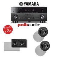 Yamaha AVENTAGE RX-A760BL 7.2-Channel Network A/V Receiver + Polk Audio Vanishing Series 3.0 In-Wall / In-Ceiling... N2