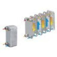 B3-12A 40 Plate Stainless Steel Heat Exchanger with 1/2" Hose Barb Ports Copper Brazed N8