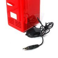 Mini USB Fridge Desktop Drink Cooler and Warmer with LED Light Creative Gifts N3
