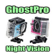 Ghost Hunting Full Spectrum Night Vision His &amp; Her GhostPro Waterproof Action Cameras Full HD 1080p 12mp Pink...