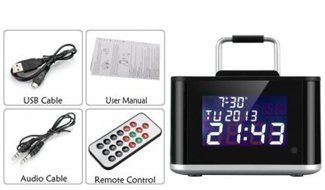 AJ-86 Stereo Bluetooth Speaker - 3.25 Inch LCD Display, Stereo Sound, Calendar, Alarm, FM Radio, Remote Control N6