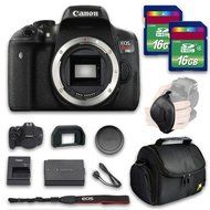 Canon T6i DSLR Camera Bundle + 2 PC 16 GB Cards + Camera Grip Strap + Camera Case - International Version