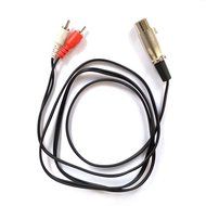 Yeworth&reg; 5ft/1.5m XLR Y Splitter Patch Cable, 1 XLR Female to 2 RCA Male Stereo Plug Adapter Cable N3
