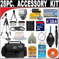 28 PC ULTIMATE DELUXE DB ROTH ACCESSORY KIT FOR THE CANON VIXIA HF100 FLASH MEMORY HIGH DEFINITION CAMCORDER AND... N4