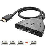3 in 1 Output HDMI Splitter HUB, Costech 3 Port 1080p Plug and Play HDMI Auto Switch with Pigtail Cable Support...