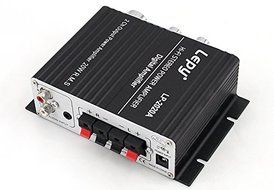 LEPY LP-2020A Digital Mini Hi-Fi Audio Stereo Home Car Amplifier With Power Adapter Black N3