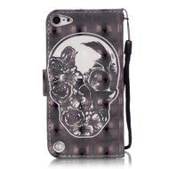 iPod Touch 6 Case,iPod Touch 5 Case,ikasus Shiny Glitter Diamond Colorful Art Painted PU Leather Flip Wallet Pouch... N10