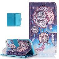 iPod Touch 6 Case,iPod Touch 5 Case,ikasus Shiny Glitter Diamond Colorful Art Painted PU Leather Flip Wallet Pouch... N11
