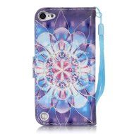 iPod Touch 6 Case,iPod Touch 5 Case,ikasus Shiny Glitter Diamond Colorful Art Painted PU Leather Flip Wallet Pouch... N13
