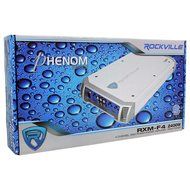 Package: (2) Pairs of Rockville RWB80W 8" White WakeBoard Tower Speakers Totaling 1200W + Rockville RXM-F4 Marine... N8