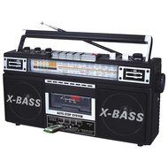 QFX AM/FM/SW1-SW2 4 Band Radio and Cassette to MP3 Converter, and Recorder with USB/SD/MP3 Player N2