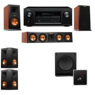 Klipsch RP-160M-CH Monitor Speaker 5.1 SW-112 Denon AVR-X2100W