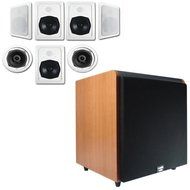 Acoustic Audio HT-57 In-Wall/Ceiling 7.1 Home Theater Speakers and 15" Powered Sub HT-57-HD15C
