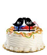Zongheng Funny Mr and Mrs Wine Glass Cake Topper Personalized Drinking Cup Wedding Birthday Party Cake Decoration N6