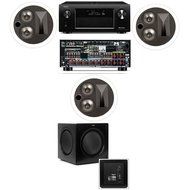 Klipsch KL-7502-THX 3.1 In-Ceiling System-Denon AVR-X4000 IN-Command 7.2- White