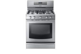Samsung NX58F5700WS Stainless Steel Gas Range with True Convection