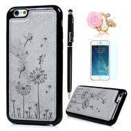 iPhone 6S Case,iPhone 6 Case (4.7") - Slim Fit Shock-Absorption Soft TPU Rubber Gel Bumper Vintage Embossed Dandelions... N37