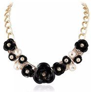 Mashahan Fashion Womens Pearls Colorful Flower Necklace for Evening N7
