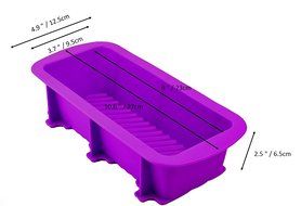 Walfos Nonstick Silicone Bread and Loaf Pan Set of 2, No odor, Easy baking mold for Homemade Cakes, Breads, Meatloaf... N5