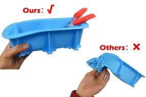 Walfos Nonstick Silicone Bread and Loaf Pan Set of 2, No odor, Easy baking mold for Homemade Cakes, Breads, Meatloaf... N6