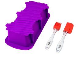 Walfos Nonstick Silicone Bread and Loaf Pan Set of 2, No odor, Easy baking mold for Homemade Cakes, Breads, Meatloaf... N8