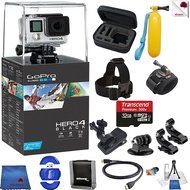 Gopro Hero 4 Black 13 Piece Adventure Bundle Includes: Go Pro Hero4 Black + Case + Floaty Bobber + Head Strap...
